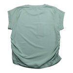 Hinnominate T-Shirt Tinta Unita con Arricci Laterali per Bambina 3646MY00199X VERDE HINNOMINATE 