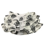 MISS GRANT gonna tinta unita cn balze e stampa fantasia Bianco per Neonata MG1132 BIANCO MISS GRANT 