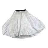 Meimeij Gonna Tinta Unita Con Elastico In Contrasto Bianco Per Bambina