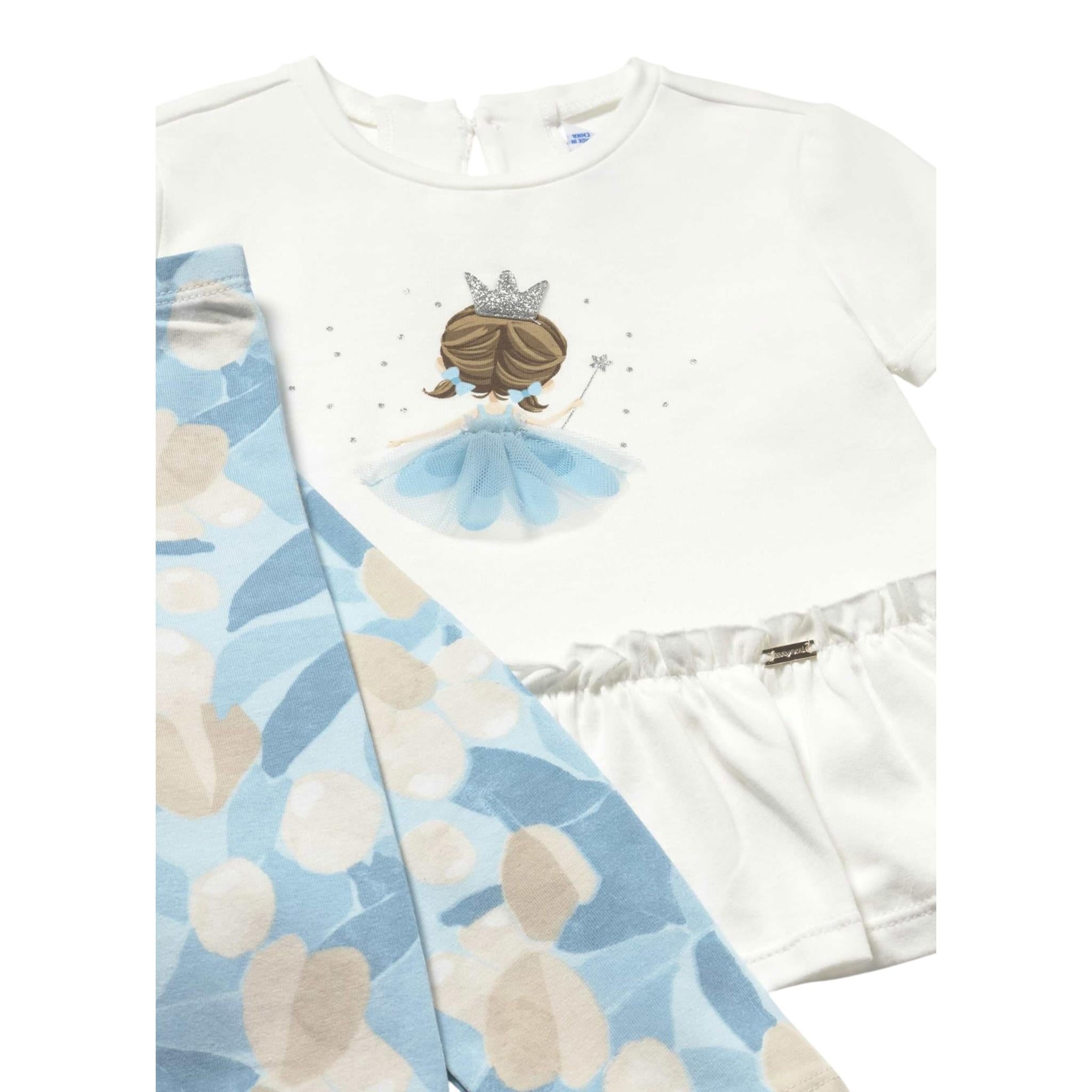 Mayoral Completo 2 Pezzi T-Shirt-Leggins per Neonata 173528 BIANCO MAYORAL 