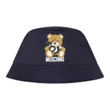 Moschino Cappello Pescatore Tinta Unita con Logo per Neonato MMX057 BLU MOSCHINO 