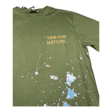 Paolo Pecora T-Shirt Girocollo Tinta Unita con Stampa per Bambino PP4071 VERDE PAOLO PECORA 