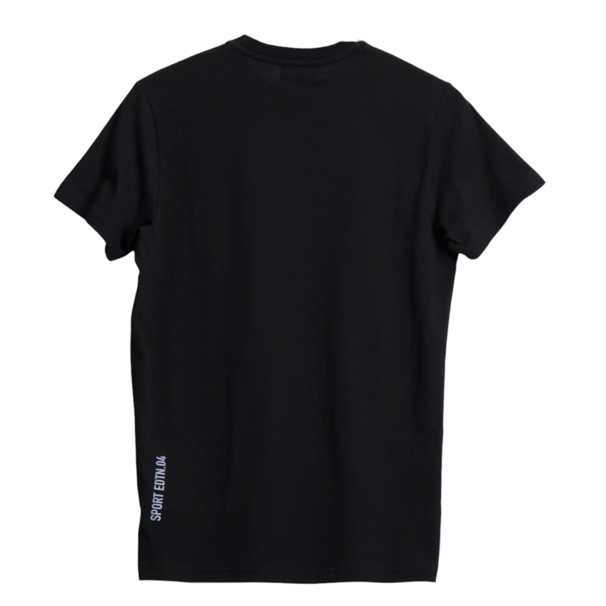 Dsquared2 T-Shirt Girocollo Tinta Unita con Stampa per Neonato DQ0281 NERO DSQUARED2 