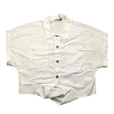 Janice Camicia Mezza Manica Tinta Unita Bianco Per Bambina JN533R BIANCO JANICE 