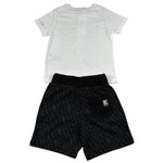Bikkembergs Completo 2 Pezzi T-Shirt-Bermuda Bicolore per Bambino BK31533 BIANCO/NERO BiKKEMBERGS 