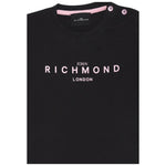 John Richmond T-Shirt Girocollo Tinta Unita con Stampa per Bambina RGP25002TSX NERO JOHN RICHMOND 