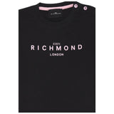 John Richmond T-Shirt Girocollo Tinta Unita con Stampa per Bambina RGP25002TSX NERO JOHN RICHMOND 