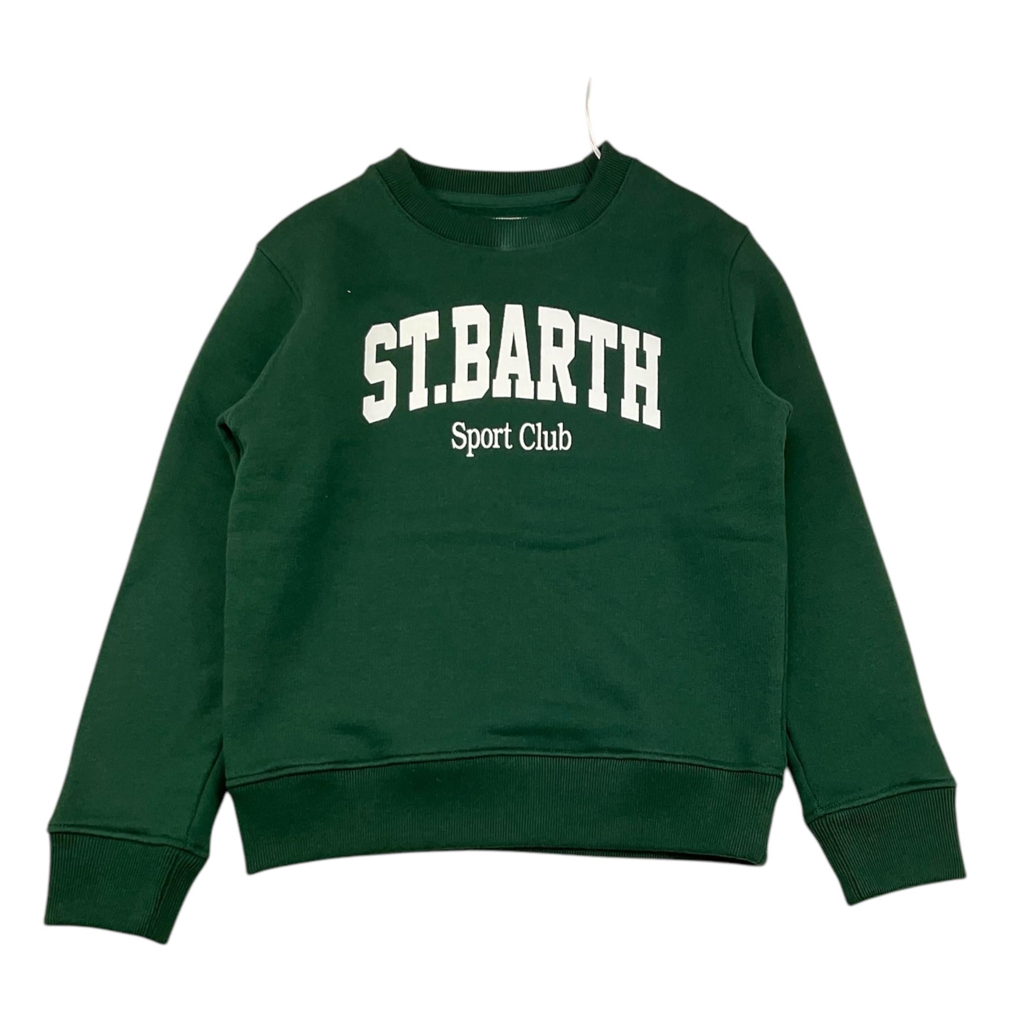 SAINT BARTH felpa girocollo tinta unita con stampa Verde per Bambino STBSPORT VERDE SAINT BARTH 