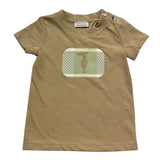Trussardi T-Shirt Girocollo Tinta Unitacon Stampa per Neonato TIP26072TS BEIGE TRUSSARDI 