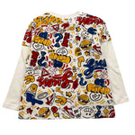 GUESS shirt girocollo tinta unita con stampa in contrasto Bianco per Neonato N4YI12K8HM3 BIANCO GUESS 