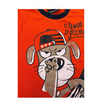Sarabanda T-Shirt Girocollo Tinta Unita con Stampe per Neonato 12766 ARANCIONE SARABANDA 