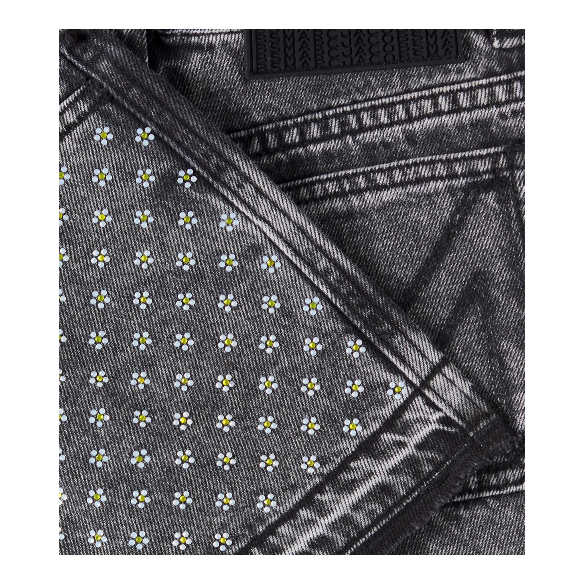 Marc Jacobs Short In Denim Tinta Unita con Brillantini per Bambina W60486 NERO MARC JACOBS 