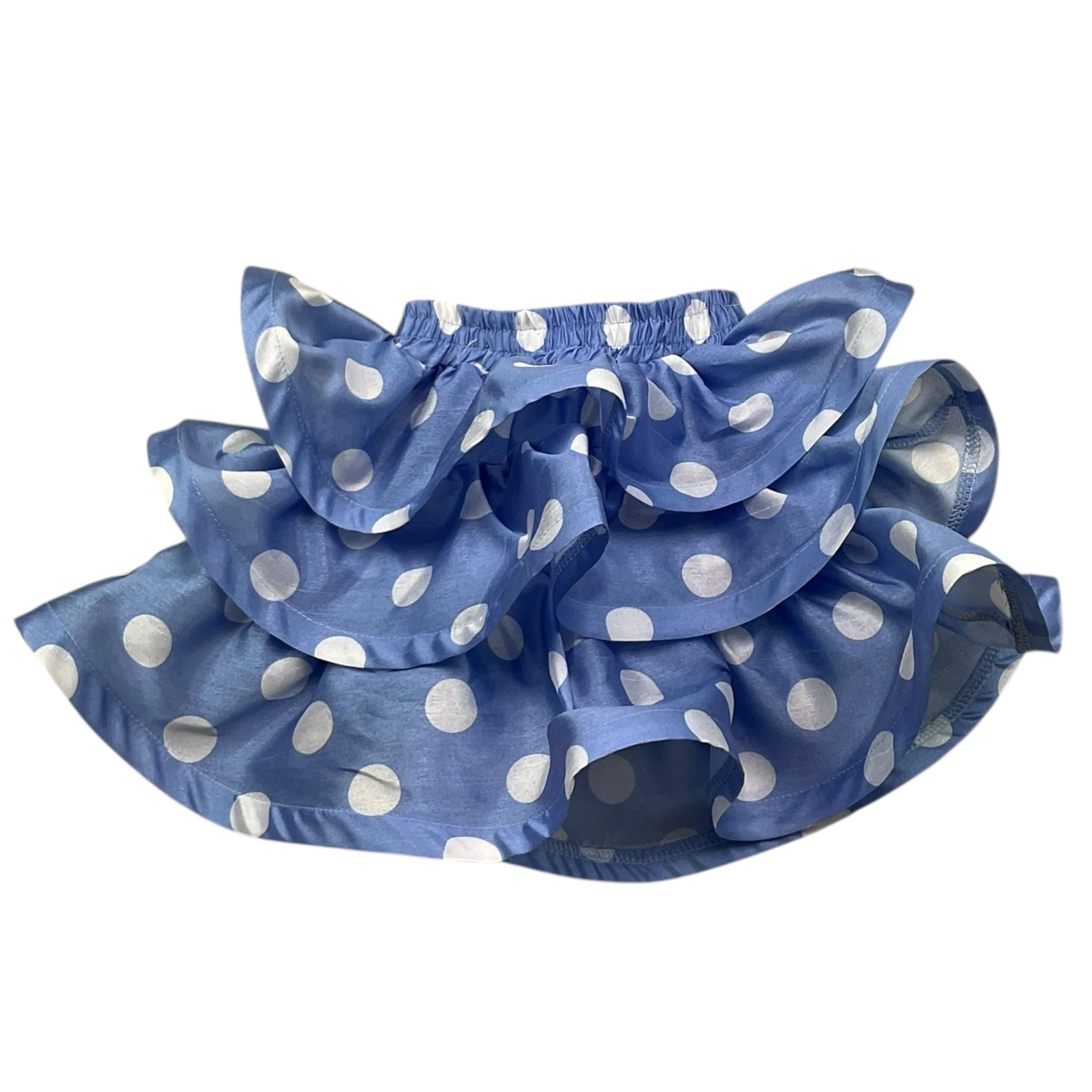 Miss Grant Gonna Tinta Unita con Balze per Neonata MG1262 VIOLA MISS GRANT 