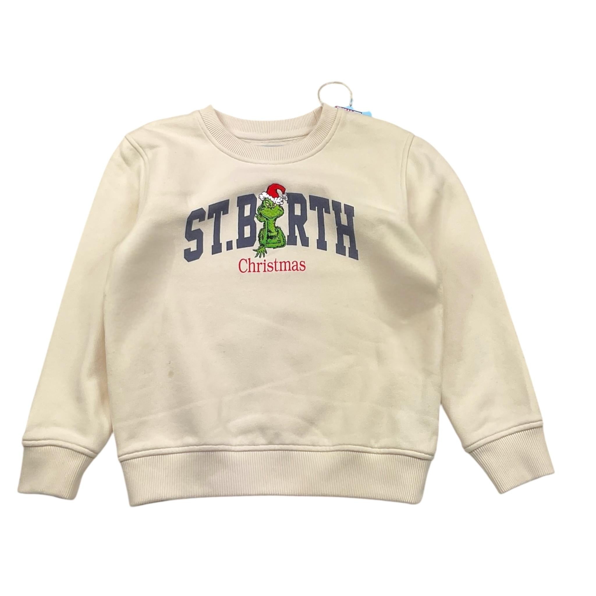 SAINT BARTH felpa girocollo tinta unita con stampa Panna per Bambino HUT000004 PANNA SAINT BARTH 