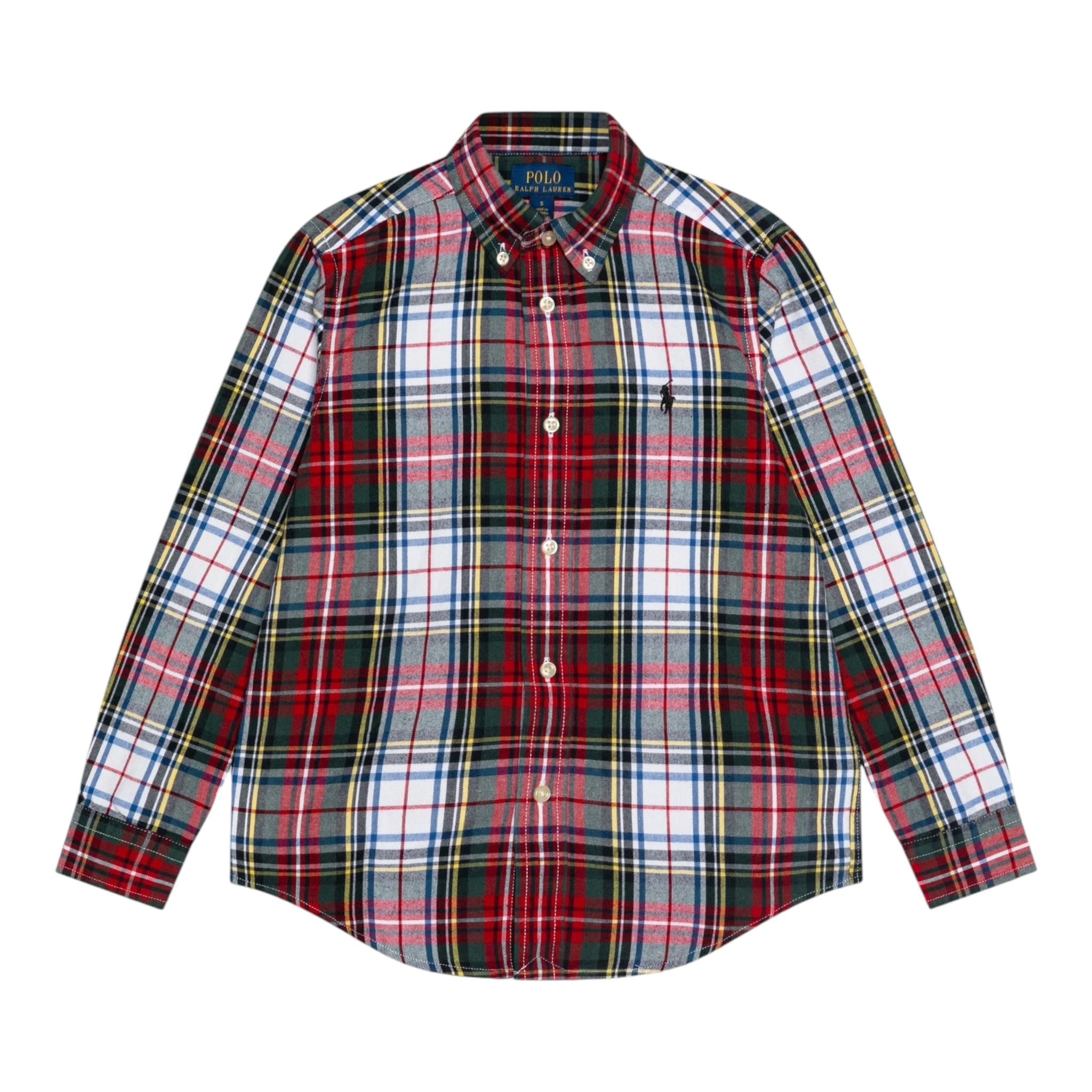 RALPH LAUREN camicia manica lunga stampa fantasia Rossa per Bambino 322952201001 ROSSO RALPH LAUREN 
