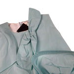 Miss Grant Abito Tinta Unita con Rouches per Bambina MG1344J AZZURRO MISS GRANT 