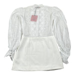 Jijil Abito tinta unita con Ricami Bianco per Bambina JJE23AB080 BIANCO JIJIL 