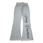 Juicy Couture Pantalone Tinta Unita Modello A Zampa con Stampa per Bambina JBX6689 GRIGIO JUICY COUTURE 