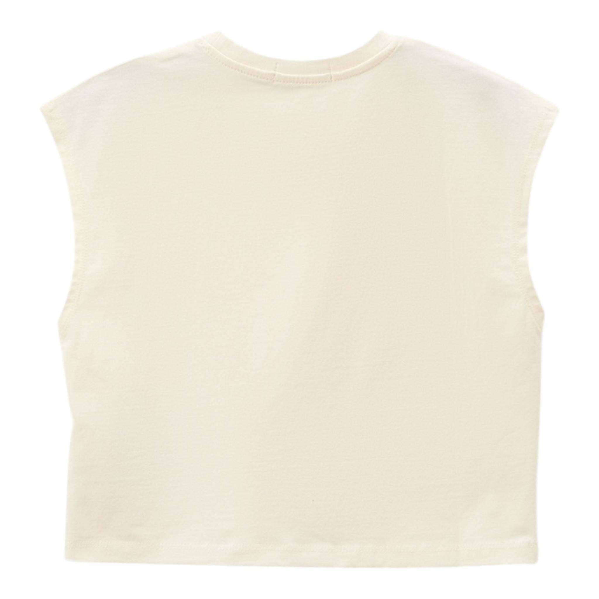 Calvin Klein Canotta Girocollo Tinta Unita con Logo per Bambina IG0IG02428 PAGLIA CALVIN KLEIN 