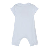 Burberry Pagliaccetto Girocollo Tinta Unita con Stampa per Neonato 8100678 AZZURRO BURBERRY 