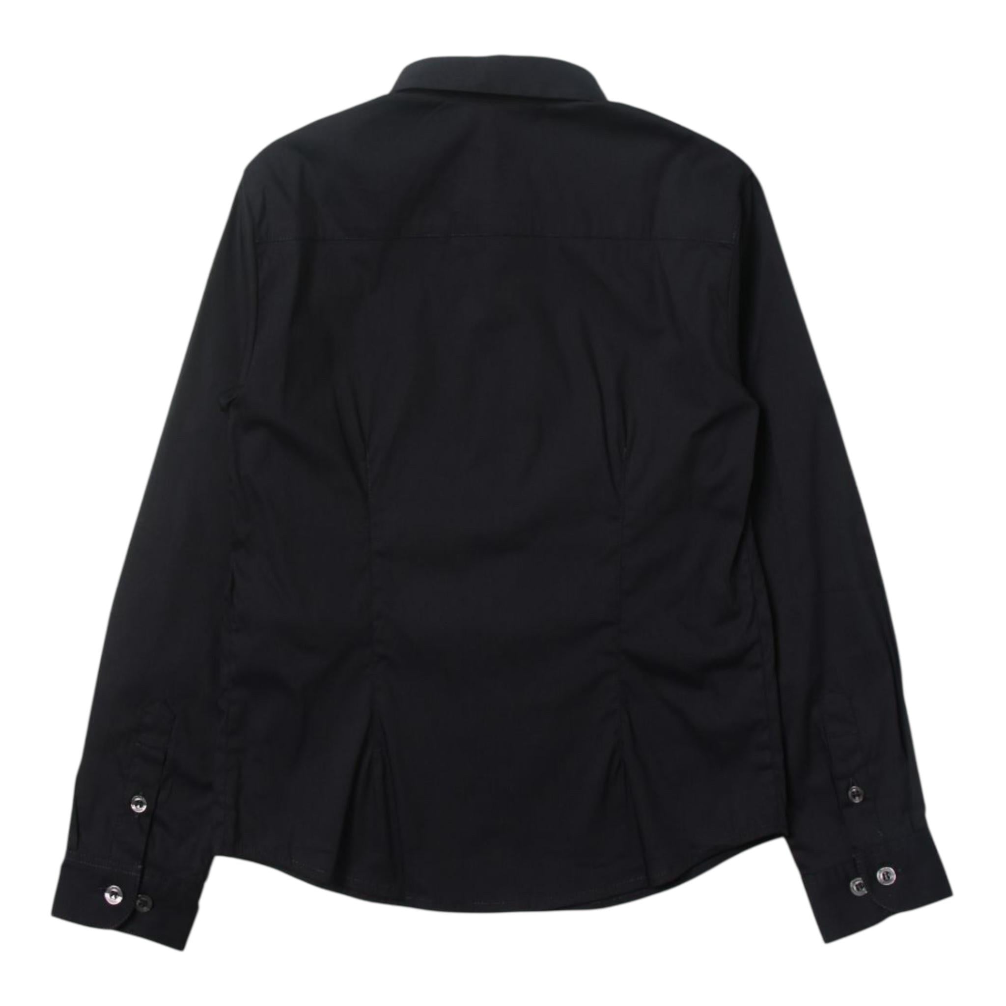 EMPORIO ARMANI camicia tinta unita con logo Blu per Bambino 8N4C09 BLU EMPORIO ARMANI 