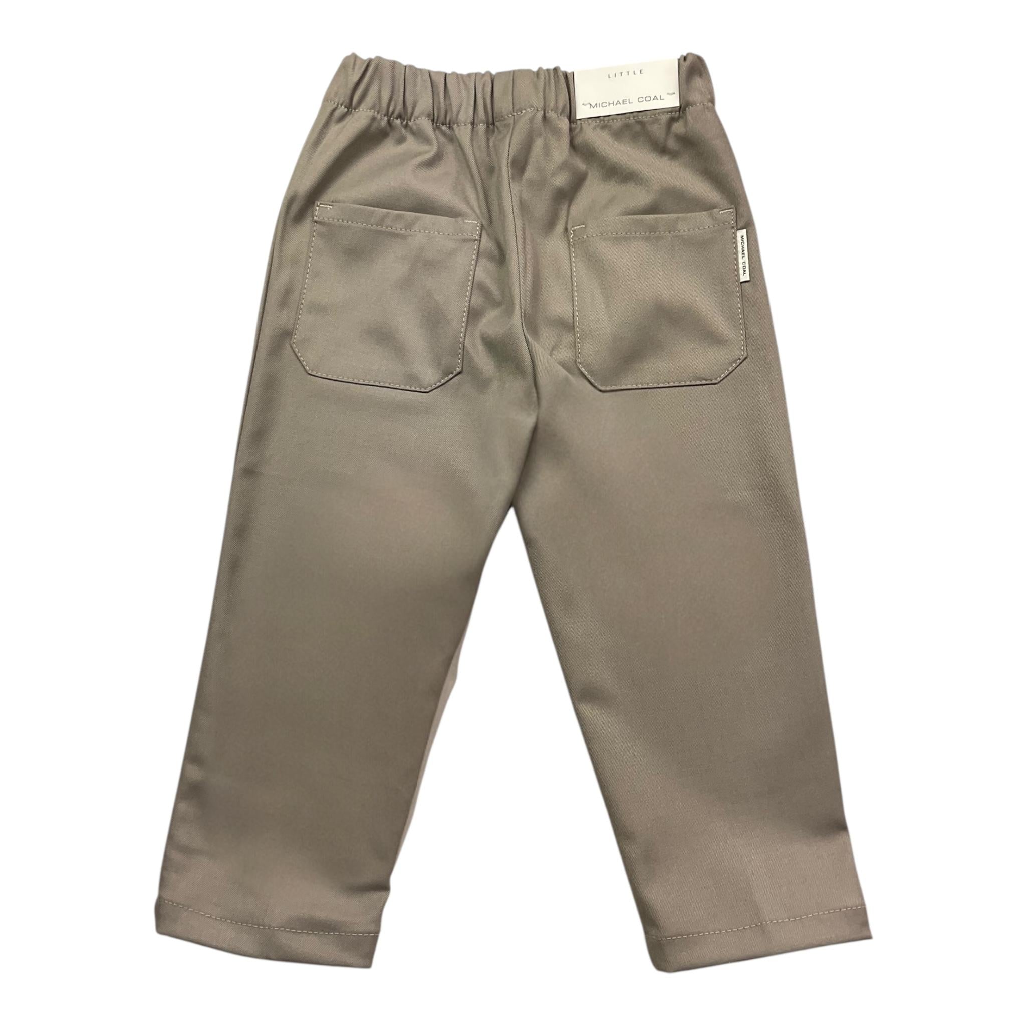 MICHAEL COAL pantalone tinta unita con elastico in vita Fango per Neonato FJDKD FANGO MICHAEL COAL 
