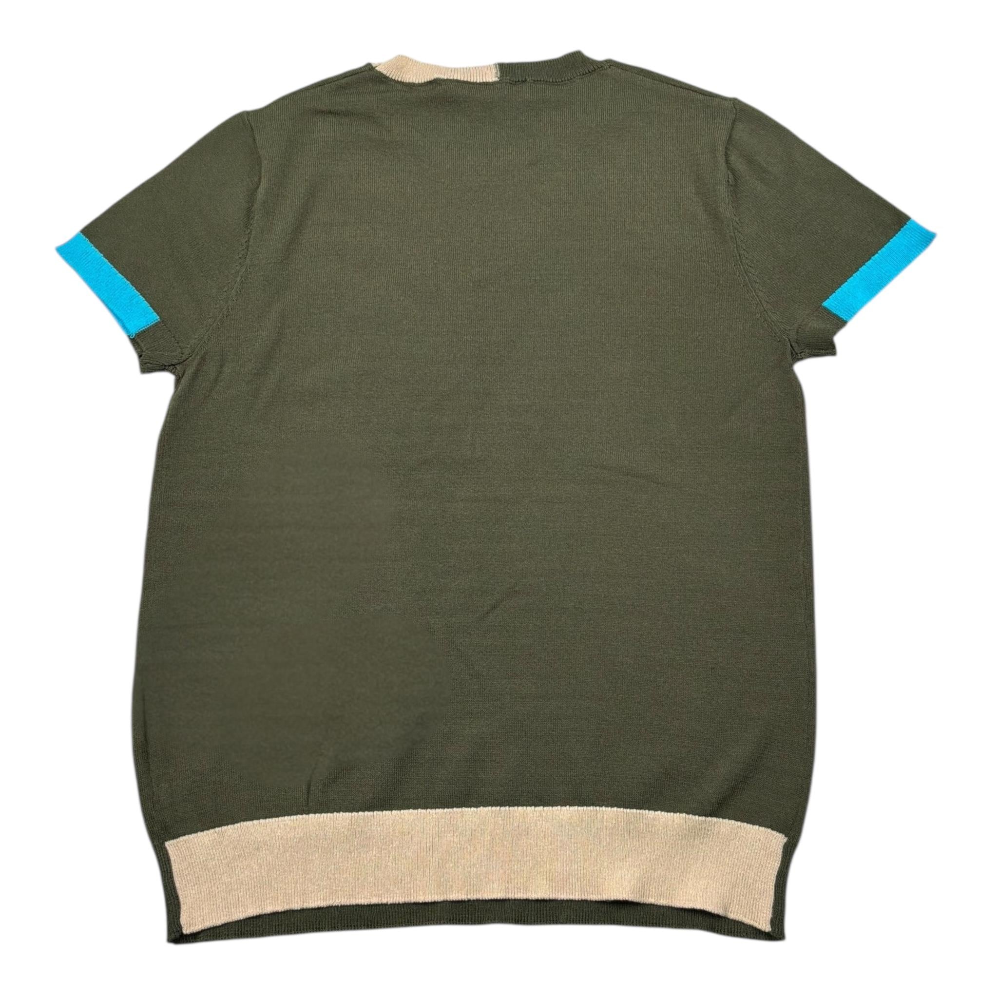 Manuel Ritz T.Shirt Girocollo Tinta Unita con Profili In Contrasto per Neonato MR2996NX VERDE MANUEL RITZ 