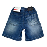 Cesare Paciotti Bermuda In Denim Tinta Unita con Elastico In Vita per Bambino BMP5101B BLU CESARE PACIOTTI 