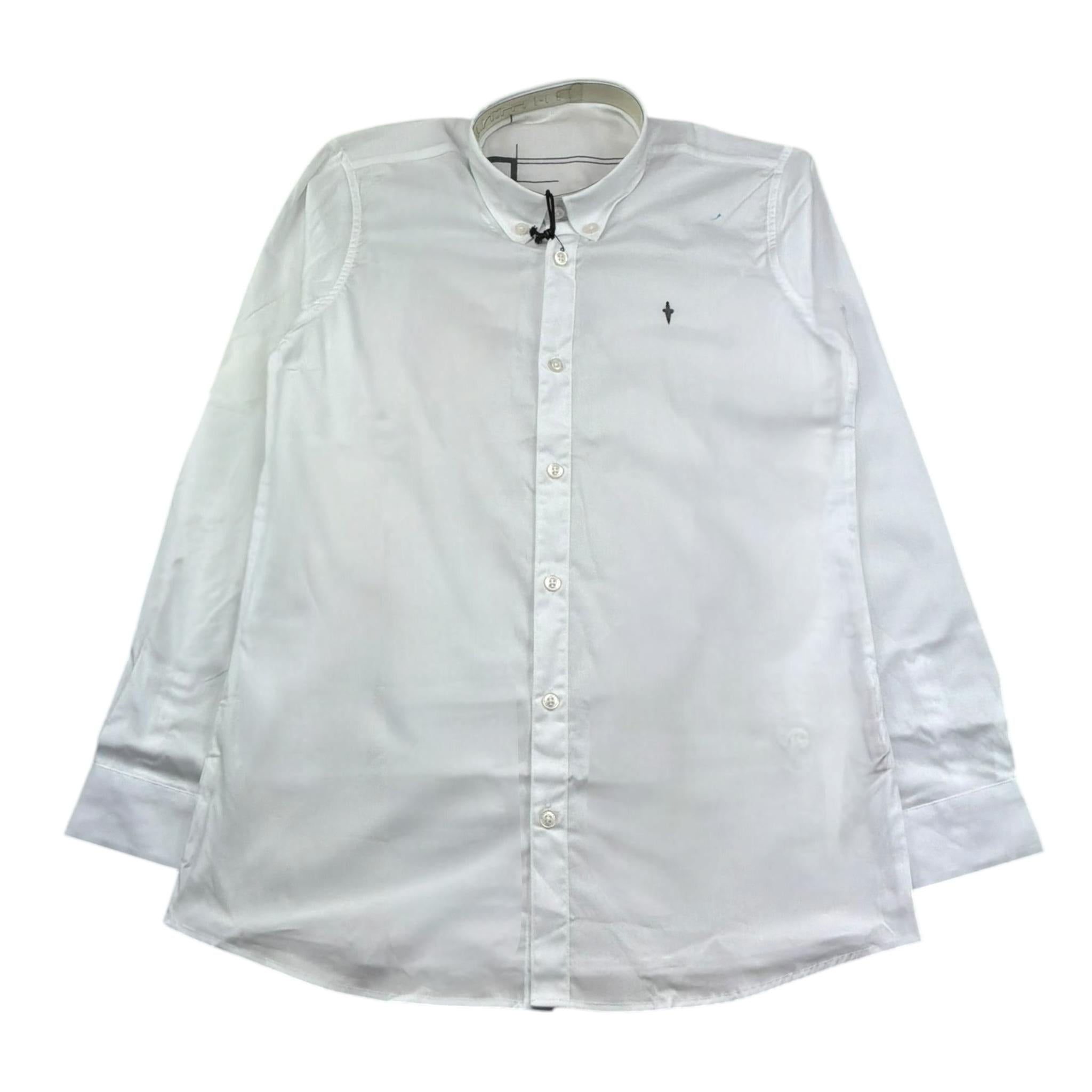 Cesare Paciotti Camicia Tinta Unita con Logo per Bambino CMP5161JXX BIANCO CESARE PACIOTTI 