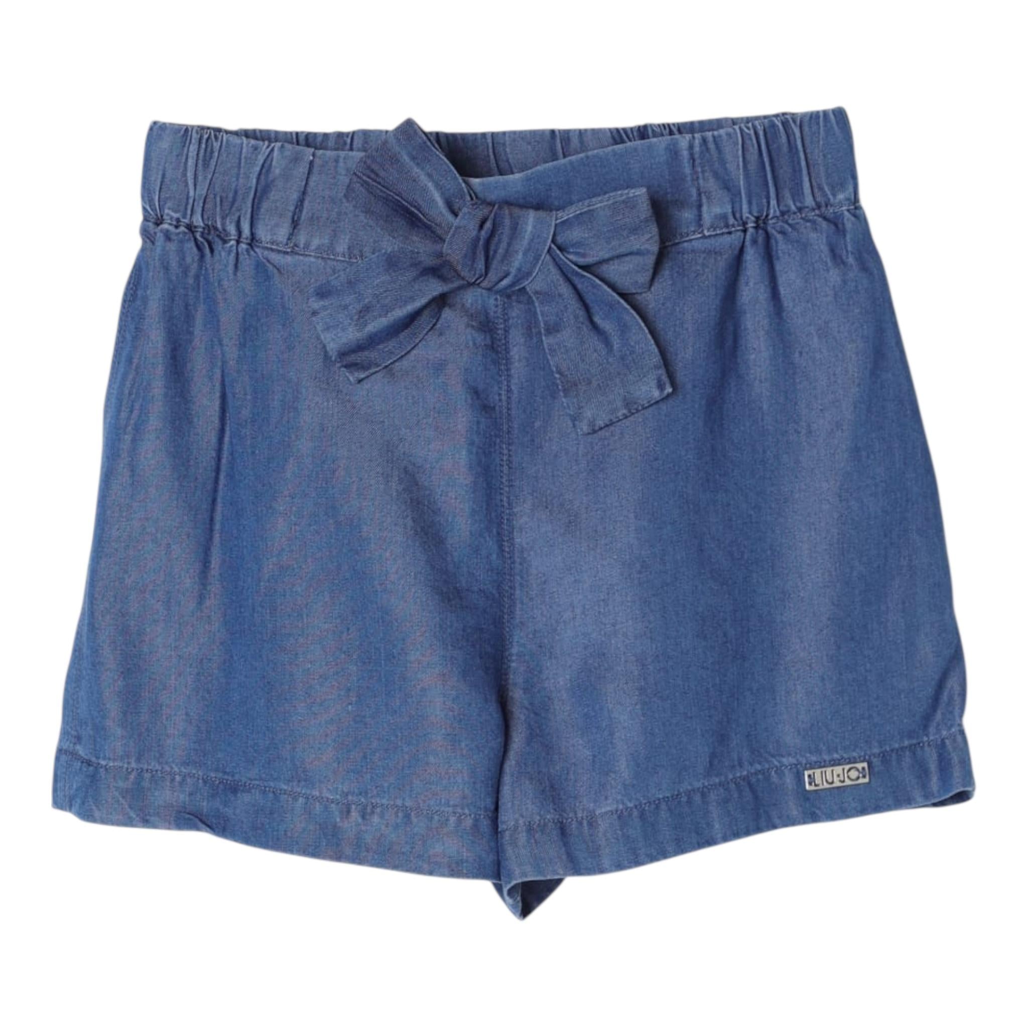 Liu Jo Short Tinta Unita con Elastico In Vita per Bambina KA4079J BLU LIU JO 