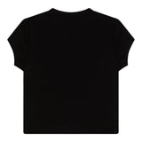 Diesel T-Shirt Girocollo Tinta Unita con Logo per Bambina J01830 NERO DIESEL 