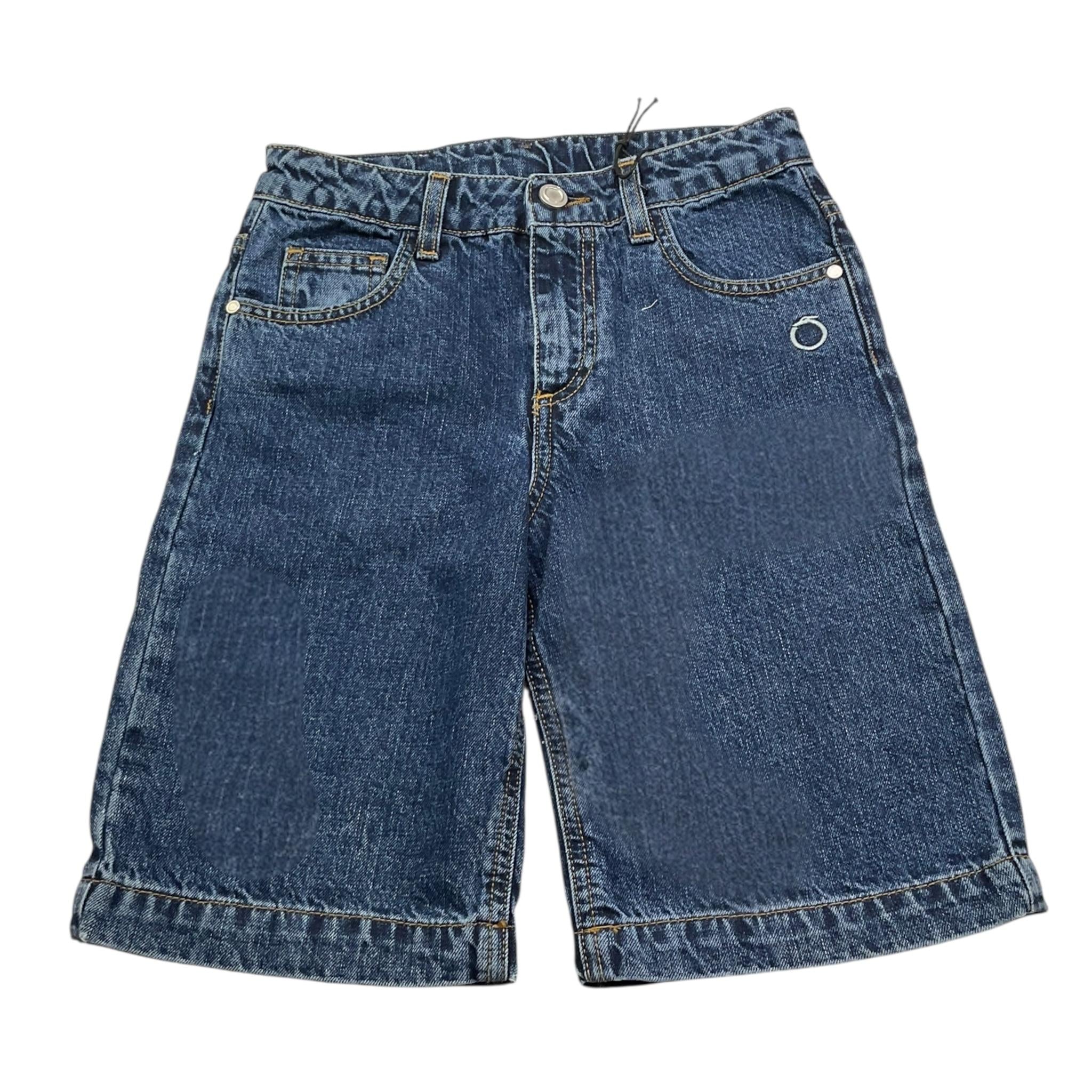 Trussardi Bermuda In Denim Tinta Unita con Girovita Regolabile per Bambino TBP25171BE BLU TRUSSARDI 