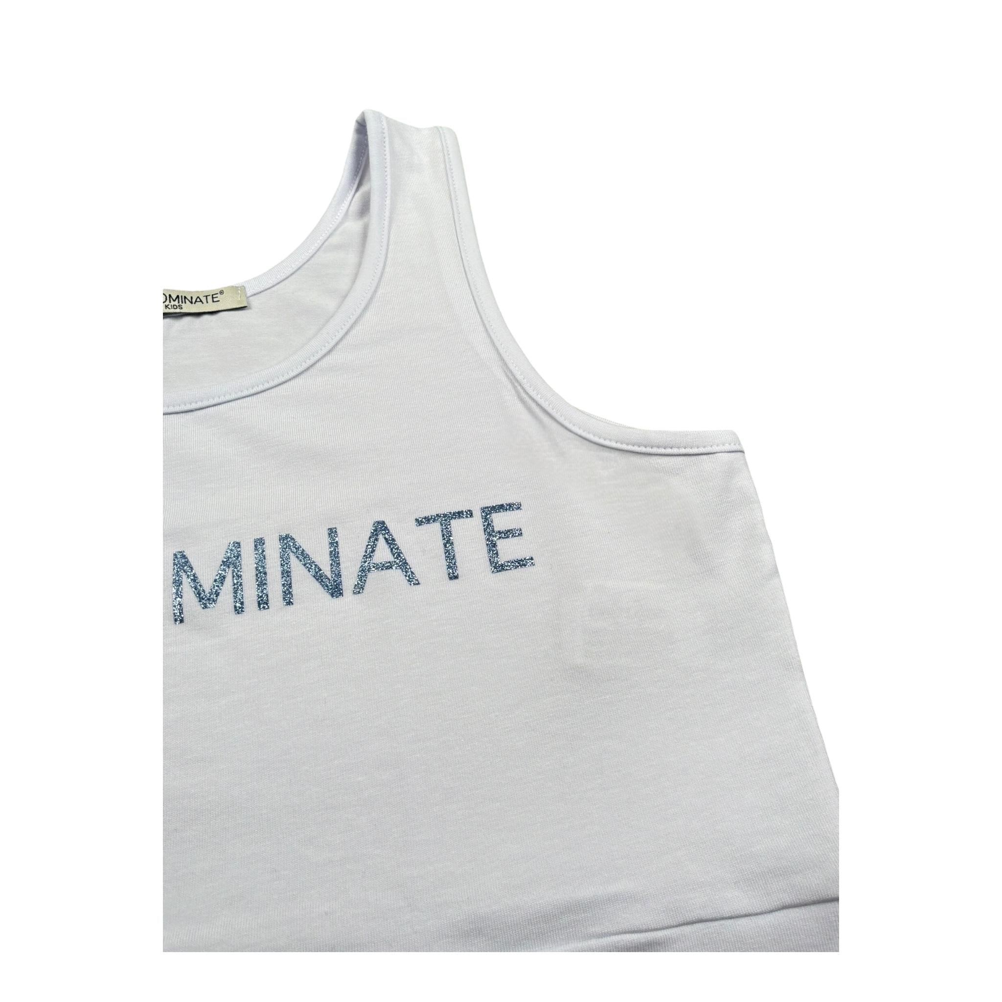 Hinnominate Top Tinta Unita con Stampa per Bambina 3646TY00281X BIANCO HINNOMINATE 