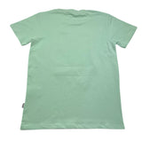 Daniele Alessandrini T-Shirt Girocollo Tinta Unita Con Stampa Verde Acqua Per Bambino