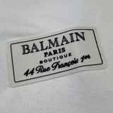 Balmain Felpa Tinta Unita Mezza Manica con Cappuccio per Bambino BU9P51 BIANCO BALMAIN 