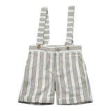 Pure Firenze Bermuda Fantasia A Righe con Bretelle per Neonato PC03291 BIANCO PURE FIRENZE 