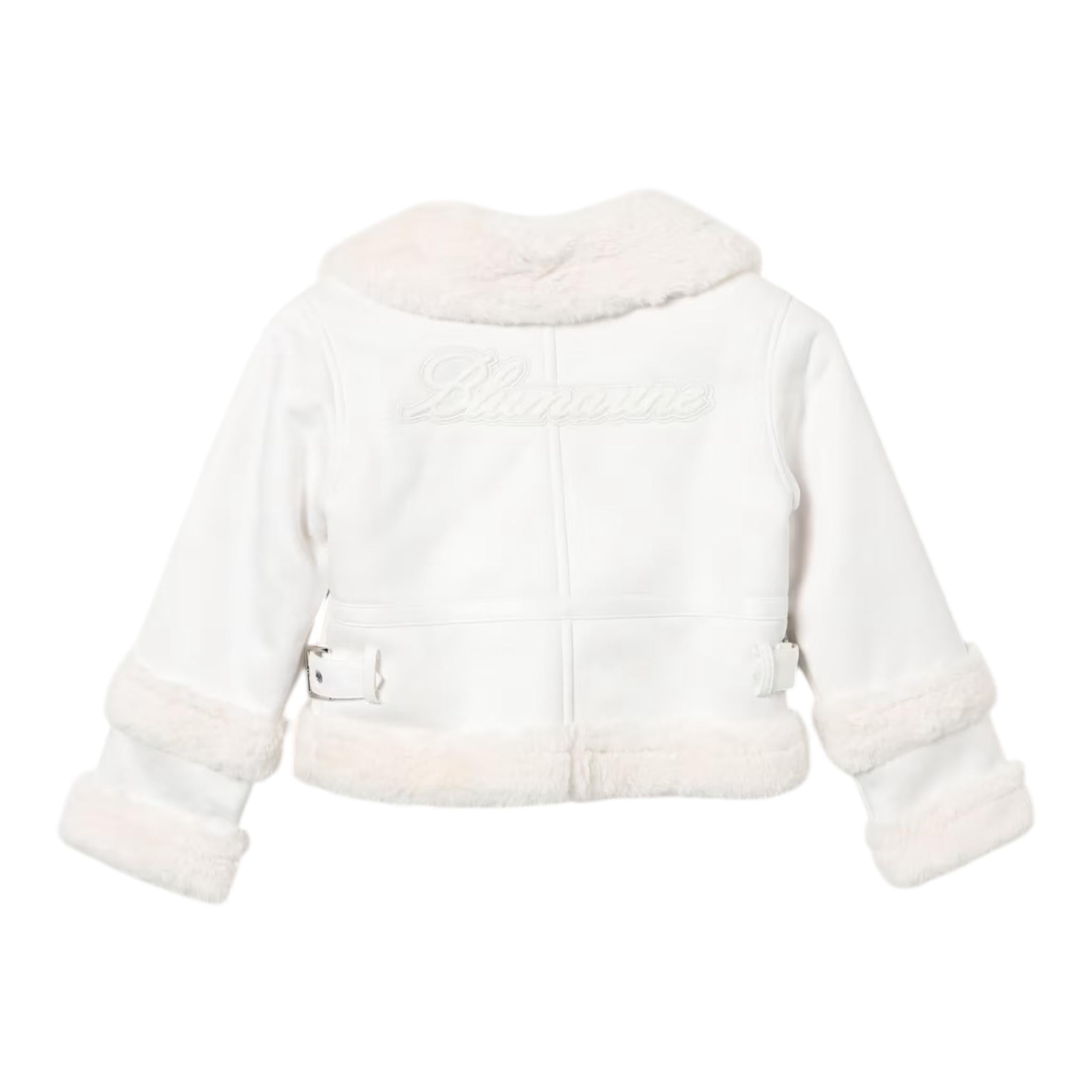 MISS BLUMARINE montone tinta unita con pelliccia interna Panna per Bambina IF4042 PANNA MISS BLUMARINE 