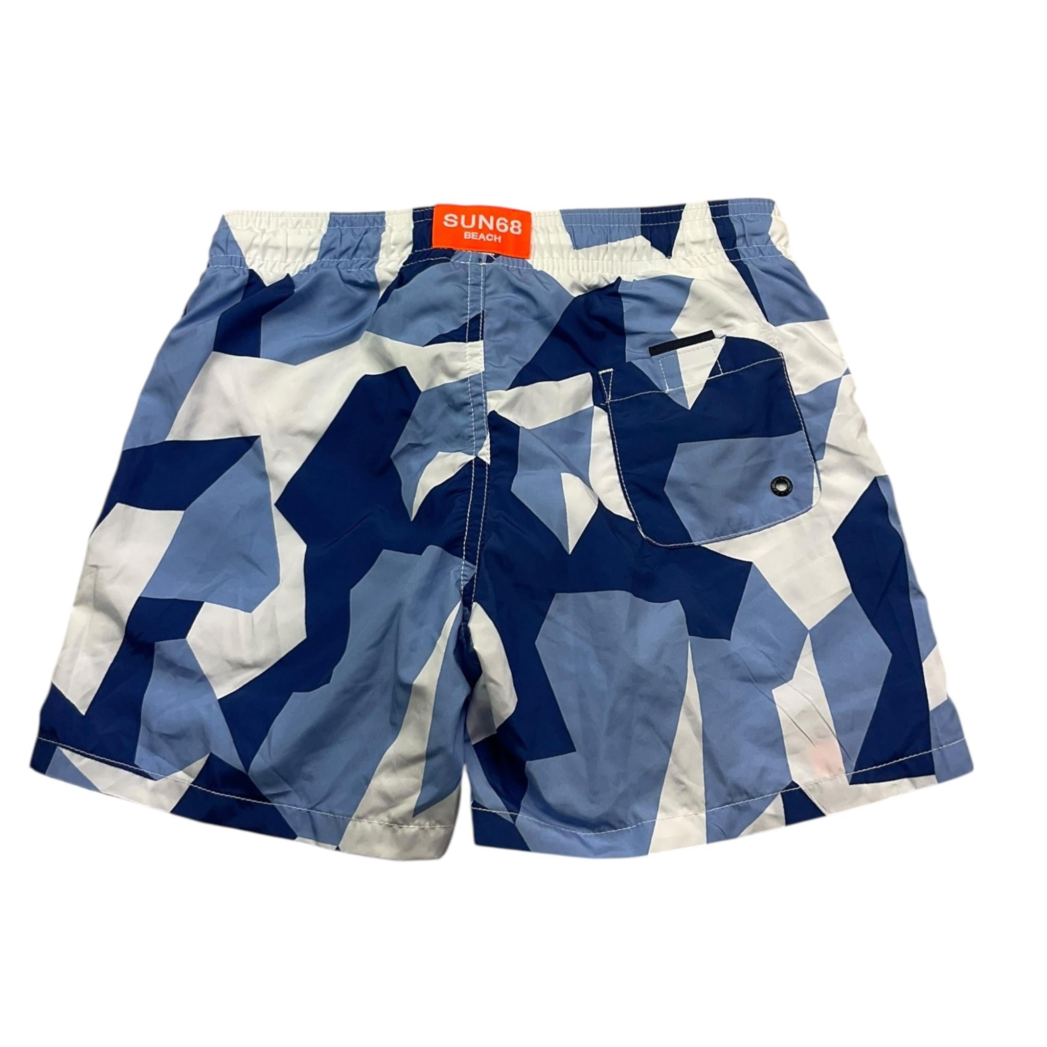 Sun68 Costume Modello Boxer Tinta Unita con Fantasia per Bambino H31302 BIANCO SUN68 