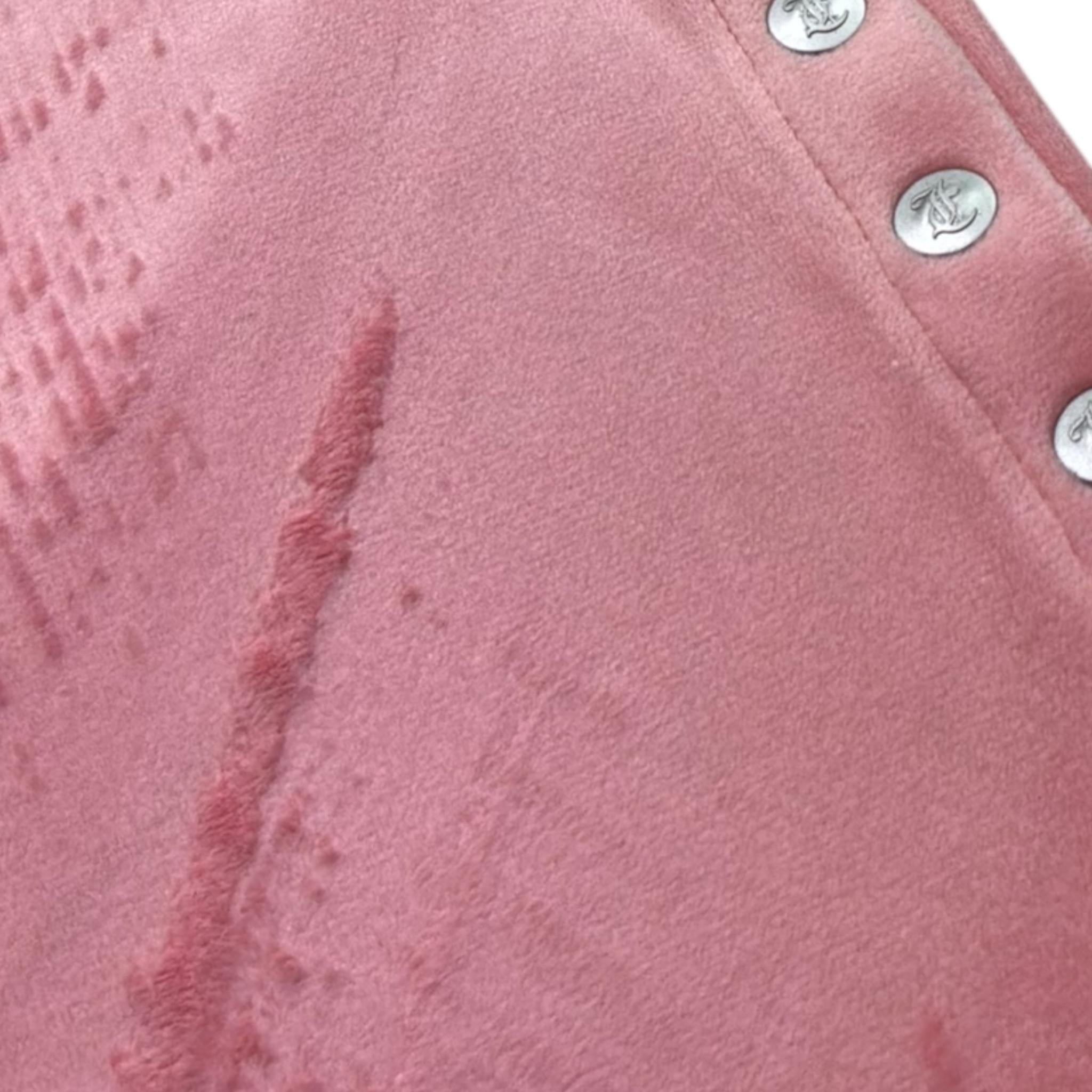 Juicy Couture Pantalone In Velluto Tinta Unita per Bambina JBX6508 ROSA JUICY COUTURE 