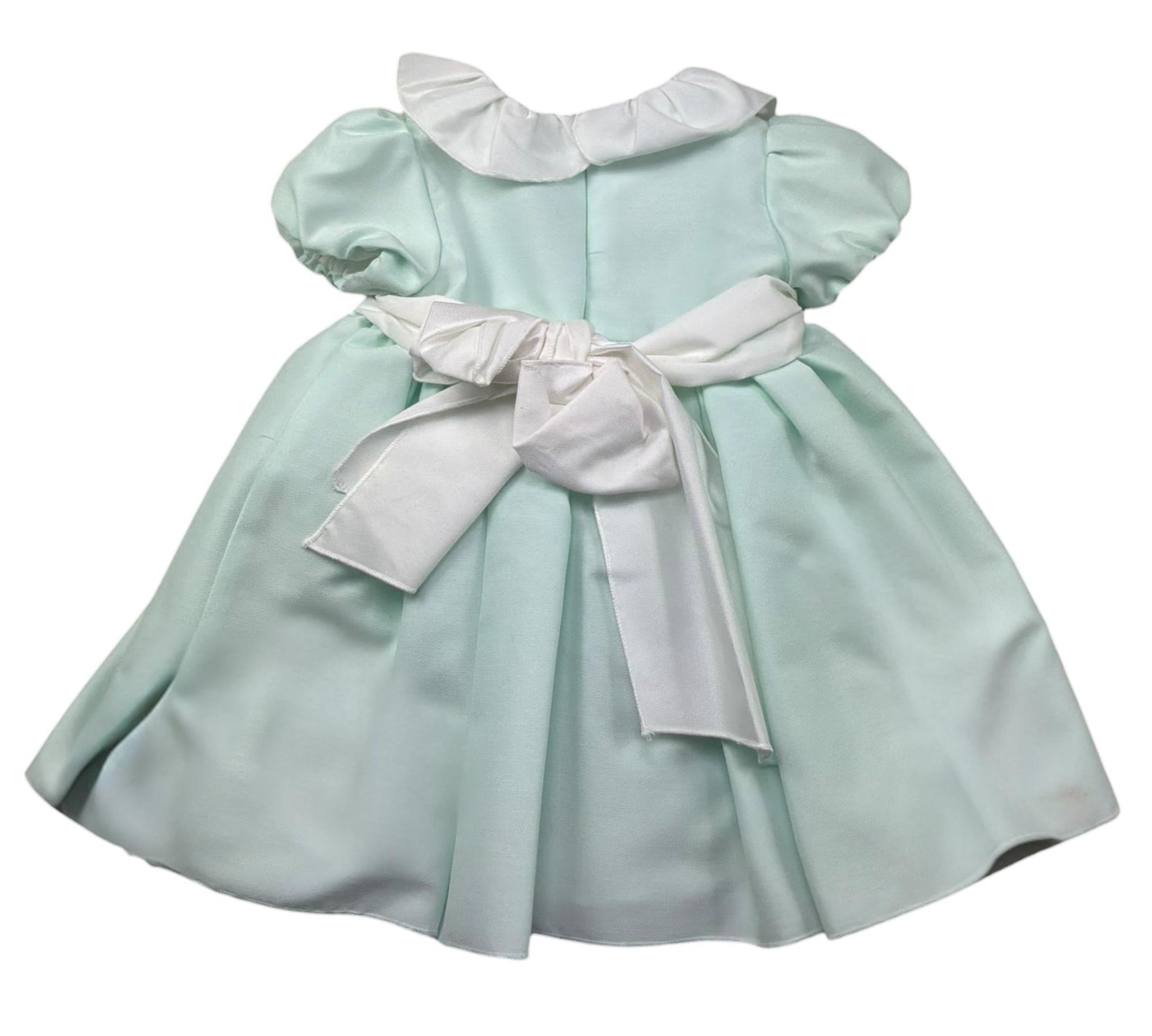 Le Bebe Abito Mezza Manica Tinta Unita  per Neonata LBG6436 VERDE ACQUA LE BEBE 