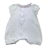 Ninnaoh Pagliaccetto Mezza Manica con Tulle Bianco per Neonata