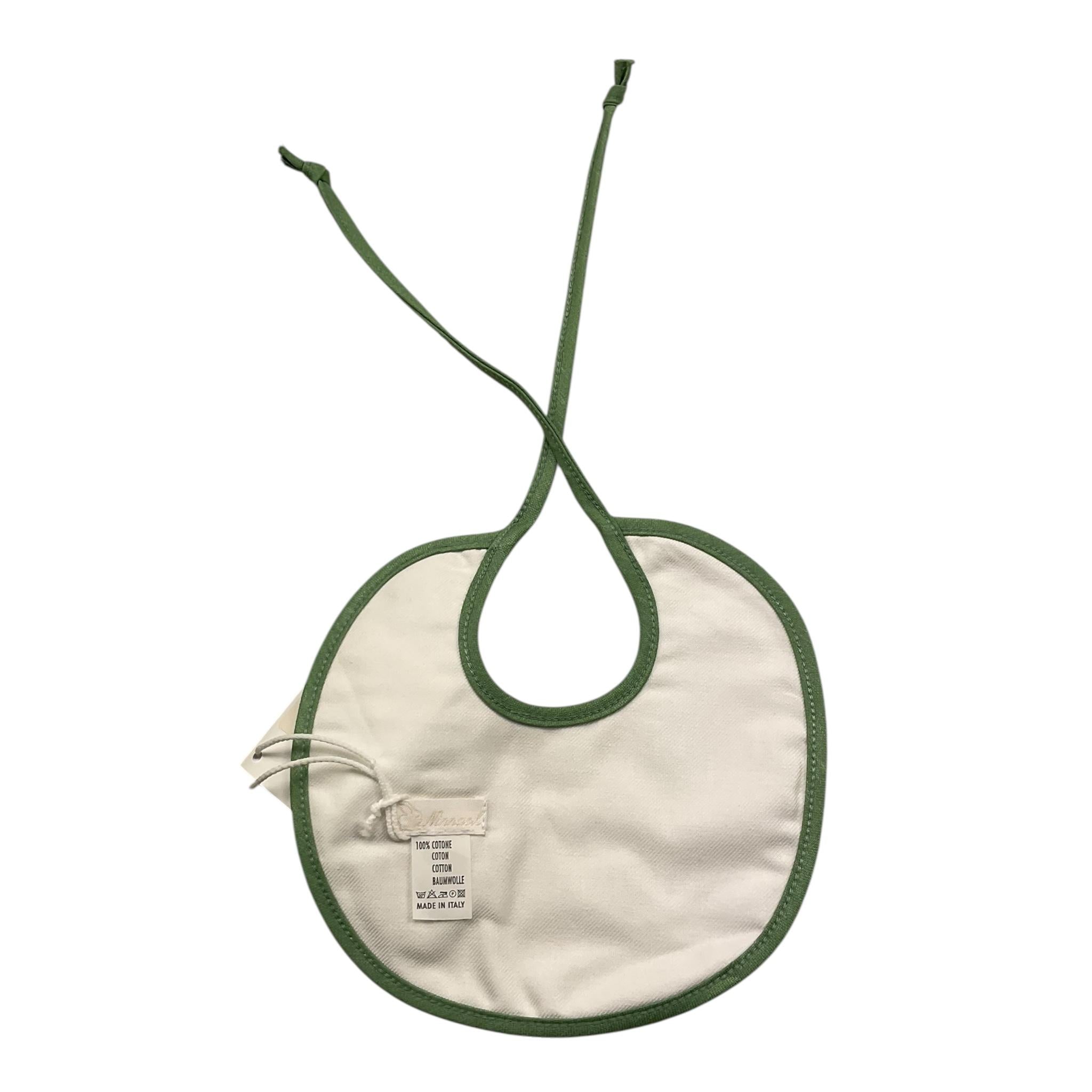 Ninnaoh Bavetta Tinta Unita con Stampa per Neonata E25BA58 BIANCO NINNAOH 