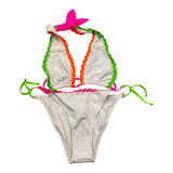 Saint Barth Costume 2 Pezzi Triangolo-Mutandina Tinta Unita per Bambina WAVE BIANCO SAINT BARTH 