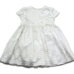 Le Bebe Abito Mezza Manica Tinta Unita con Fiocco per Neonata LBG0799 BIANCO LE BEBE 