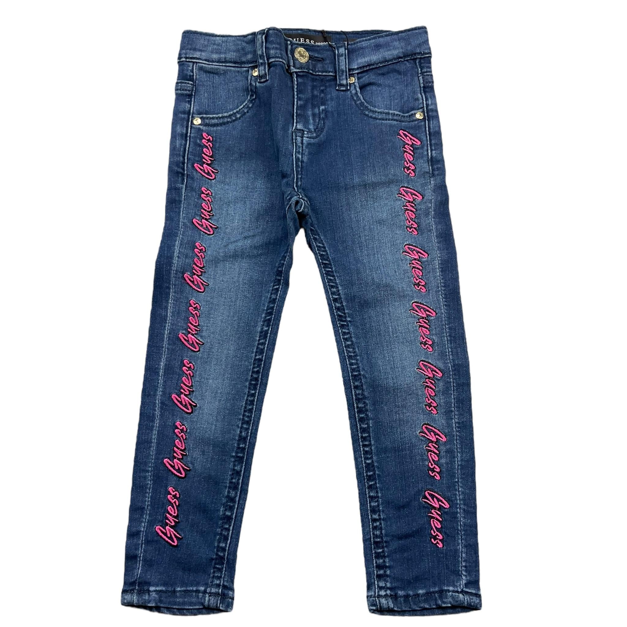 GUESS jeans tinta unita con ricami logo Blu per Neonata K4YA10D4CA0 BLU GUESS 