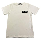 DROPSEASON2 t-shirt girocollo tinta unita con logo Bianco per Bambino FW242K39 BIANCO DROPSEASON2 