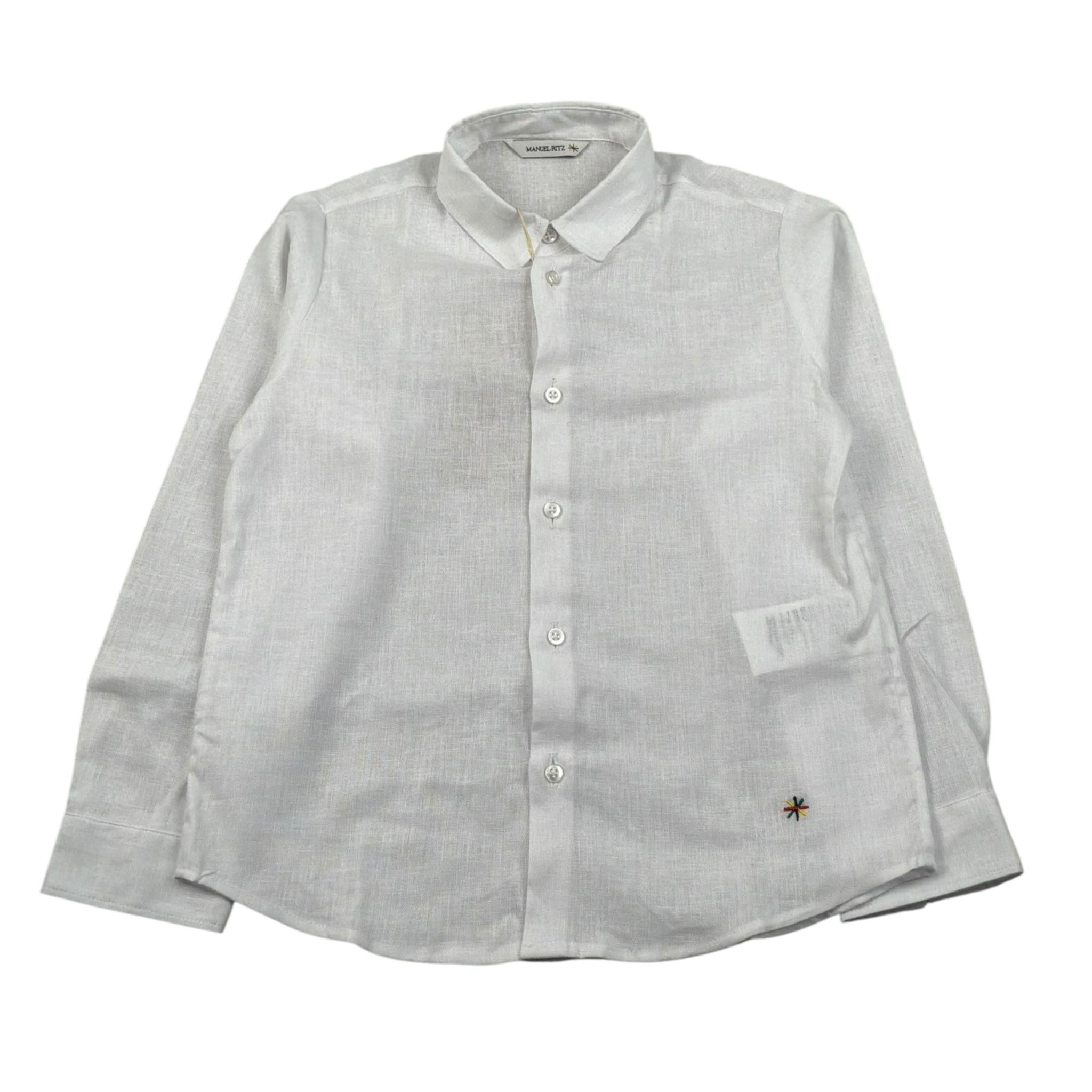Manuel Ritz Camicia Manica Lunga Tinta Unita per Bambino MR2580 BIANCO MANUEL RITZ 