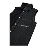 Maison Margiela Abito In Denim Tinta Unita per Bambina M60755 NERO MAISON MARGIELA 