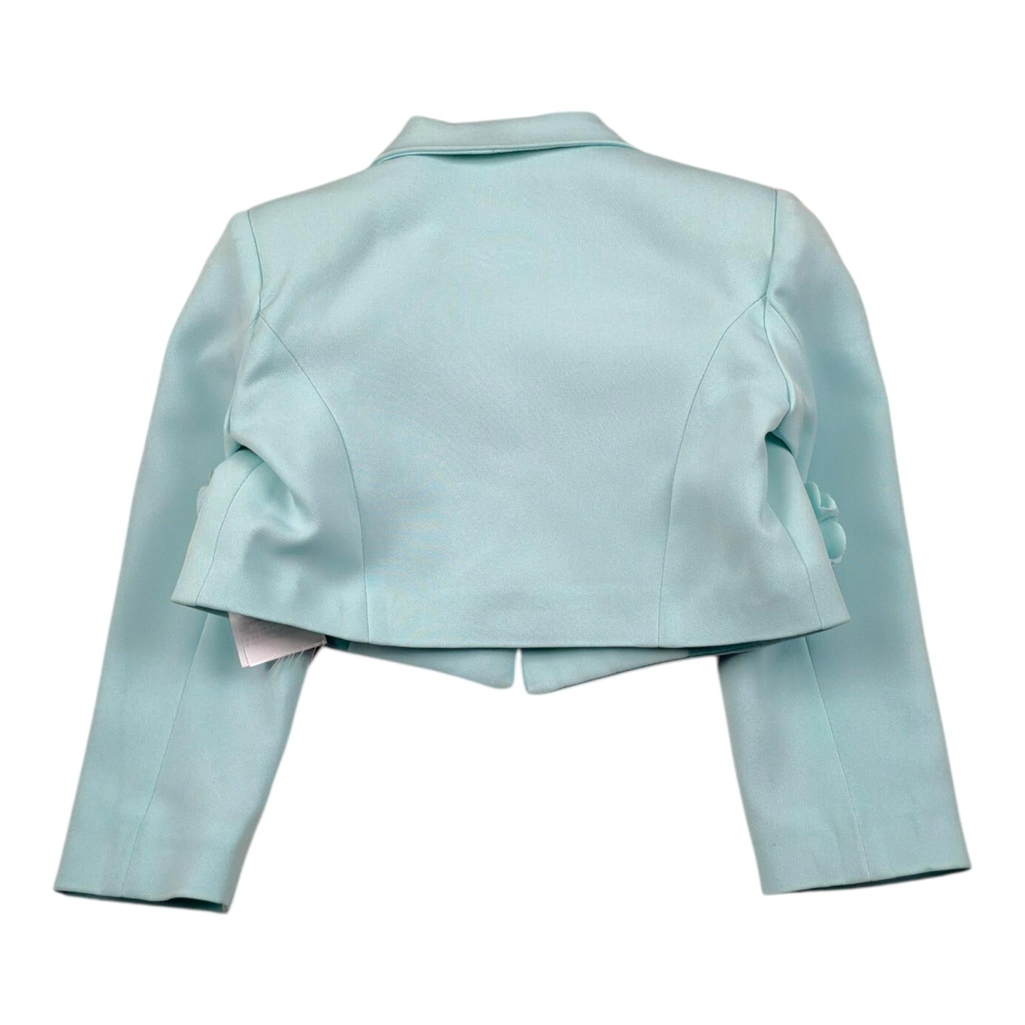 Petit Posh Giacca Crop Tinta Unita con Applicazioni per Bambina GFBS25068GCX VERDE ACQUA PETIT POSH 