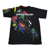 Sprayground T-Shirt Rundhals Einfarbig Mit Print Schwarz Für Jungen